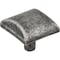 Elements 1-1/8" Overall Length Distressed Antique Silver Square Glendale Cabinet Knob 525SIM - alternate 1